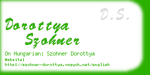 dorottya szohner business card